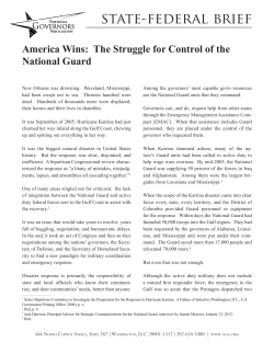 America Wins: The Struggle for Control of the National Guard