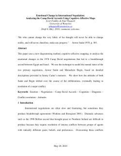Analyzing the Camp David Accords Using Cognitive