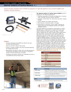 Spectral Analysis of Surface Waves-S