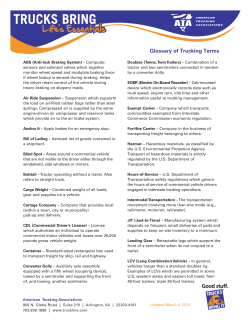 Glossary of Trucking Terms - American Trucking Associations