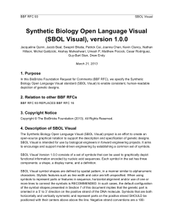Synthetic Biology Open Language Visual (SBOL Visual