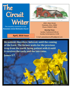 April, 2016 Issue - Pataskala United Methodist Church
