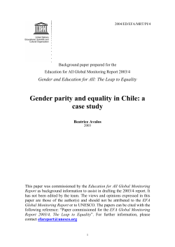 Gender parity and equality in Chile