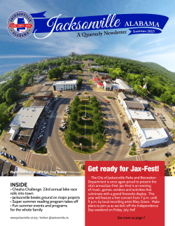Get ready for Jax-Fest! - City of Jacksonville, Alabama