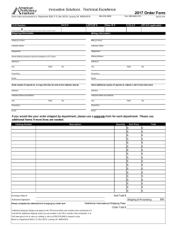 Direct Order Form Front - American Proficiency Institute