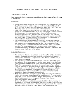 Andrew`s Revison Notes on Germany