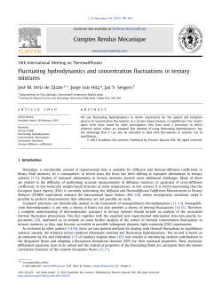 Fluctuating hydrodynamics and concentration fluctuations in