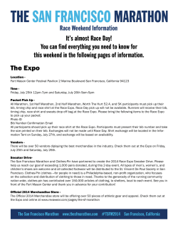 Race Weekend Information It`s almost Race Day!