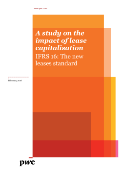 A study on the impact of lease capitalisation