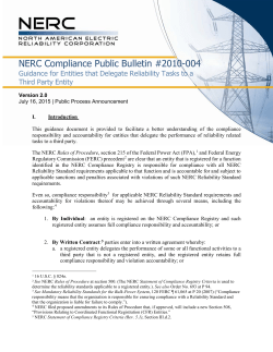 NERC Compliance Process Bulletin #2010
