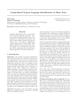 Graph-Based N-gram Language Identification on Short Texts