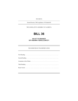 Bill 36 - Legislative Assembly of Alberta