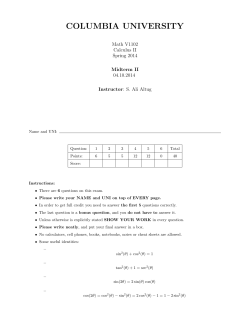 MTII - Columbia Math - Columbia University