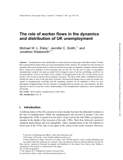 The role of worker flows in the dynamics and distribution of UK