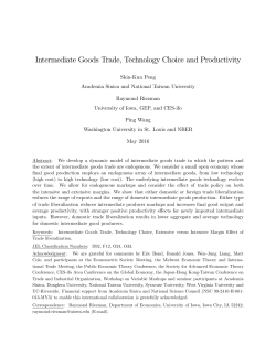 Intermediate Goods Trade, Technology Choice and Productivity