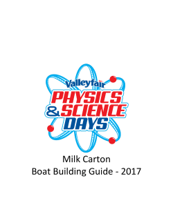 Milk Carton Boat Building Guide - 2017