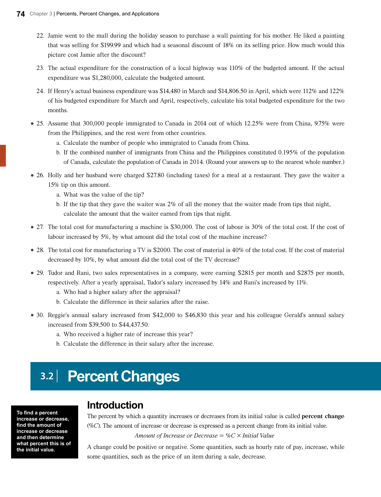 3 2 Percent Changes