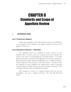 CHAPTER 8 - Standards And Scope Of