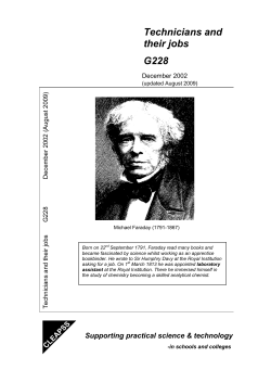 G228 Technicians and their jobs