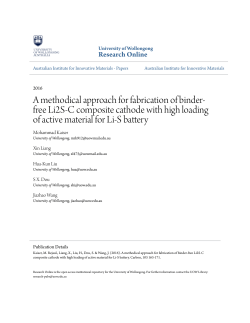 A methodical approach for fabrication of binder