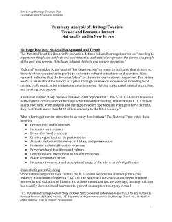 New Jersey Heritage Tourism Plan
