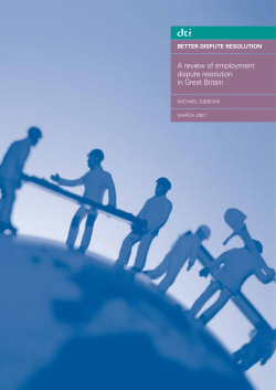A review of employment dispute resolution in Great