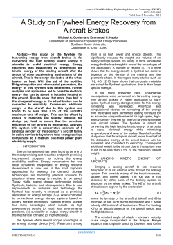 A Study on Flywheel Energy Recovery from Aircraft Brakes