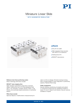 LPS-24 Miniature Nanopositioning Linear Slide with Piezo