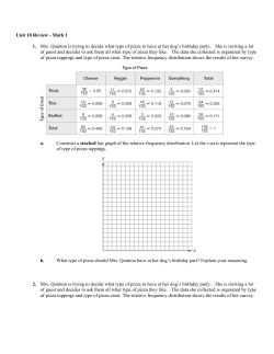 Unit 10 Review - Math 1 1. Mrs. Quinton is trying to decide what type