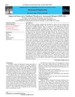 Improved Innovative Siddhant Windrower Automated Reaper (IISWAR)
