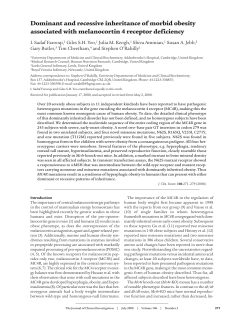 Dominant and recessive inheritance of morbid obesity associated