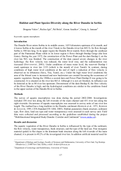 Habitat and Plant Species Diversity along the River Danube in Serbia