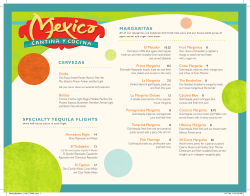 MARGARITAS CERVEZAS SPECIALTY TEQUILA FLIGHTS