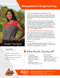 Biosystems Engineering - College of Agricultural Sciences and