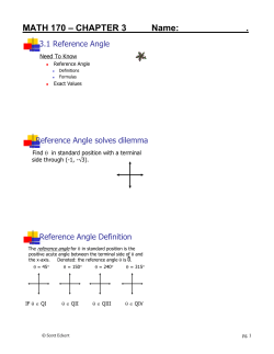 MATH 170 &ndash; CHAPTER 3 Name: .