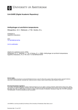 Antihydrogen at sub-Kelvin temperatures - UvA-DARE