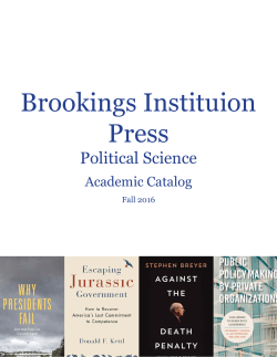 Fall 2016 Political Science