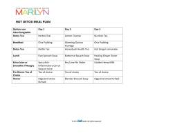 HOT DETOX MEAL PLAN
