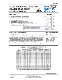 FIXED PULSE-WIDTH 10-TAP MILLISECOND TIMER (SERIES