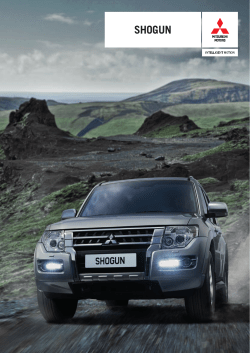 Mitsubishi Shogun Brochure