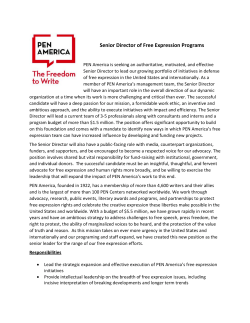 Senior Director of Free Expression Programs