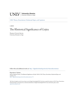 The Rhetorical Significance of Gojira