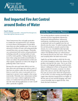 Red Imported Fire Ant Control around Bodies of Water