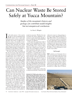 Can Nuclear Waste Be Stored Safely at Yucca Mountain?