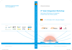 5th International Workshop on Integration of Solar into Power Systems