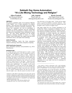 Sabbath Day Home Automation: &ldquo;It`s Like Mixing Technology and