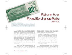 A History of the Canadian Dollar - Return to a Fixed Exchange Rate
