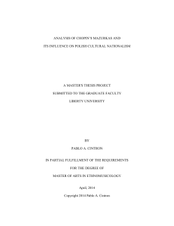 analysis of Chopin`s mazurkas and
