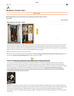 Mendeleev`s Periodic Tab...ence | CK-12 Foundation
