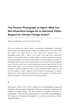 The Pensive Photograph as Agent: What Can Non
